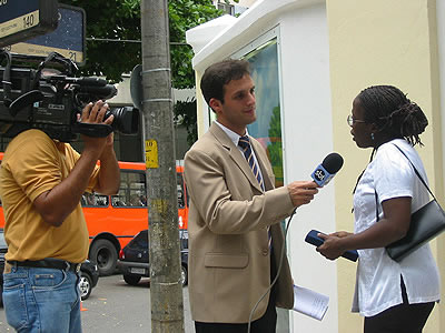 Entrevista para a rede SBT de Televisão