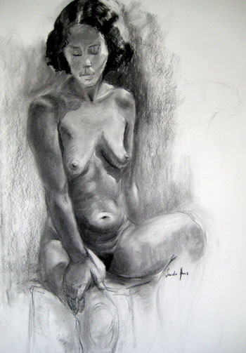 charcoal on paper